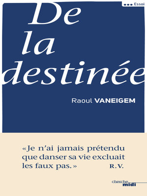 cover image of De la destinée